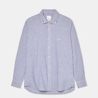 Camisa de algodão e linho