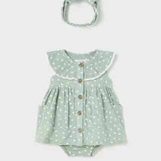 Vestido em algodão sustentável com fita