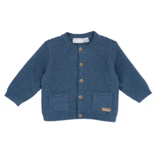 Casaco de Malha Azul Jeans
