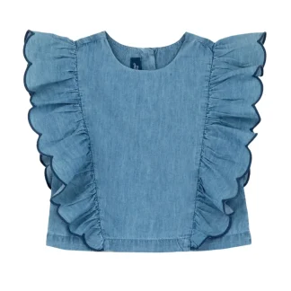 Blusa de Ganga com Folhos
