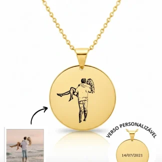 Colar c/ Foto Gravada Personalizado