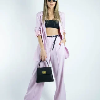 Conjunto Lilás com Blazer e Calça Pantalona