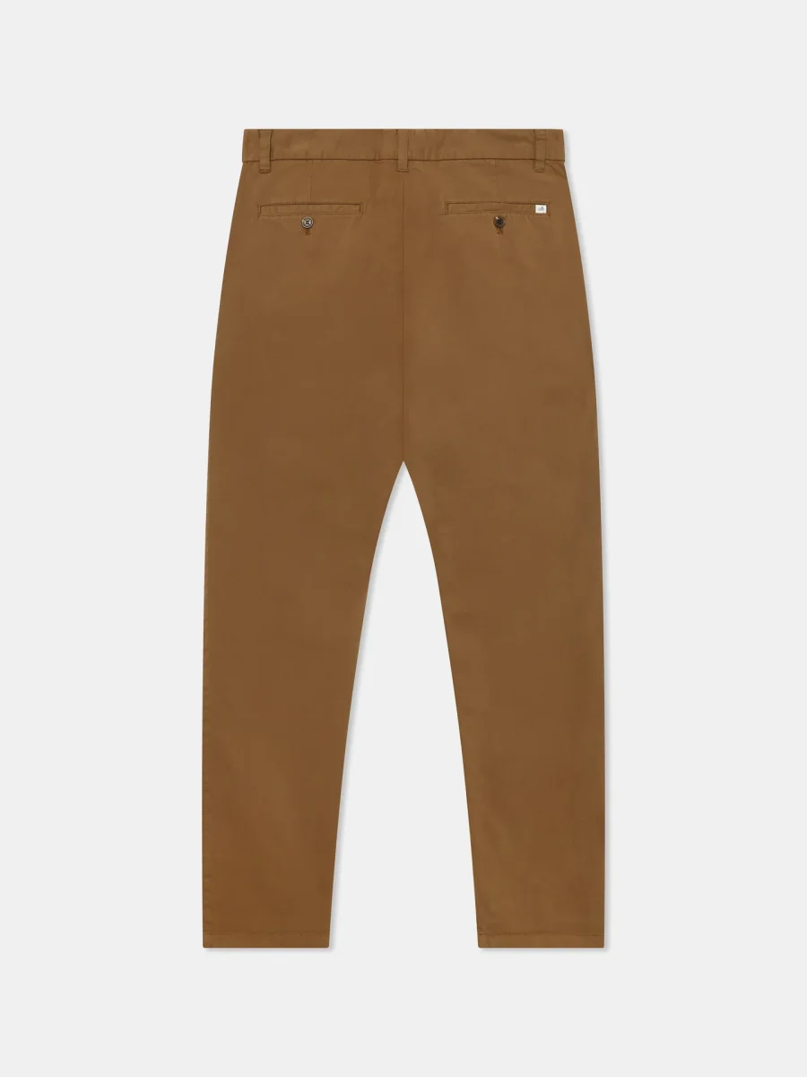 Calças chino slim fit com bolso smart com fecho de correr em tecido de algodão-elastano - Image 9