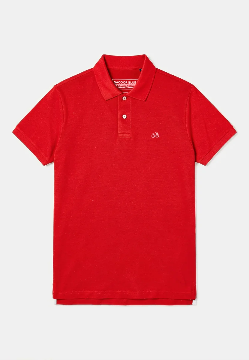 Polo slim fit em algodão piquet com detalhes em contraste no interior da carcela - Image 6