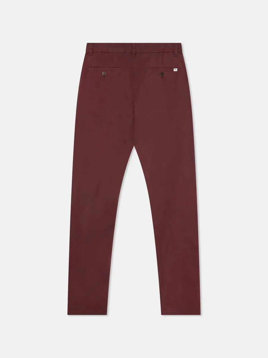 Calças chino slim fit com bolso smart com fecho de correr em tecido de algodão-elastano - Image 3