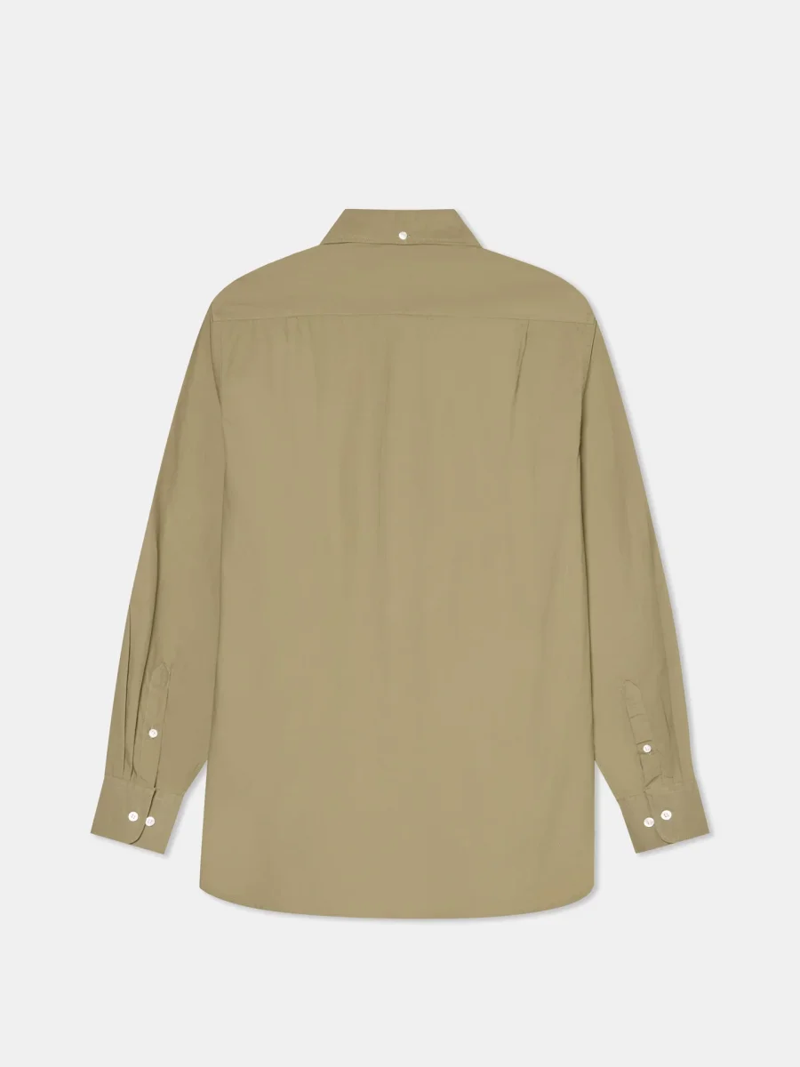 Camisa regular fit com colarinho com botão em tecido de algodão - Image 5