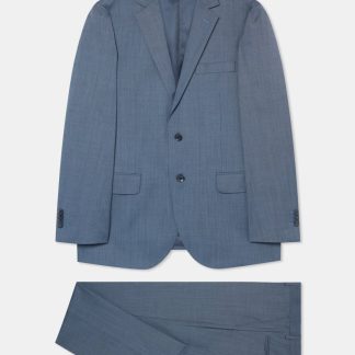 Fato slim fit em tecido estruturado