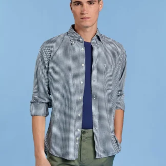 Camisa de homem regular fit com bolso