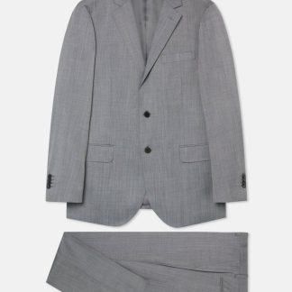 Fato slim fit em tecido estruturado