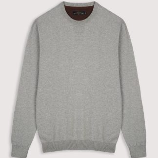 Camisola de Malha Clássica Algodão com Decote Redondo