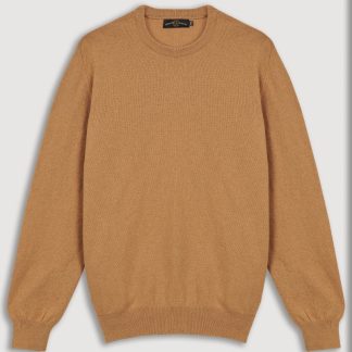 Camisola de Lã Clássica com Decote Redondo