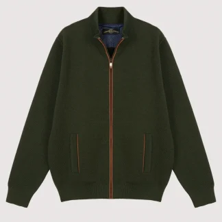 Cardigan de Lã de Merino com Fecho