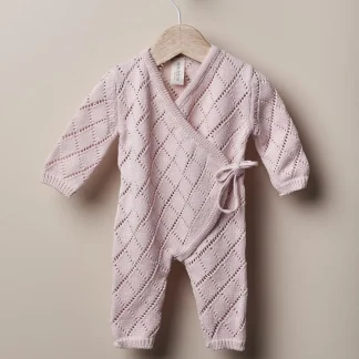 Babygrow tricotado em algodão orgânico Wedoble