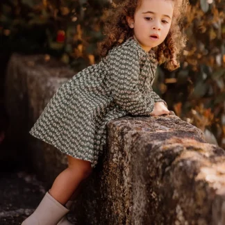 Vestido Florido em Bombazine