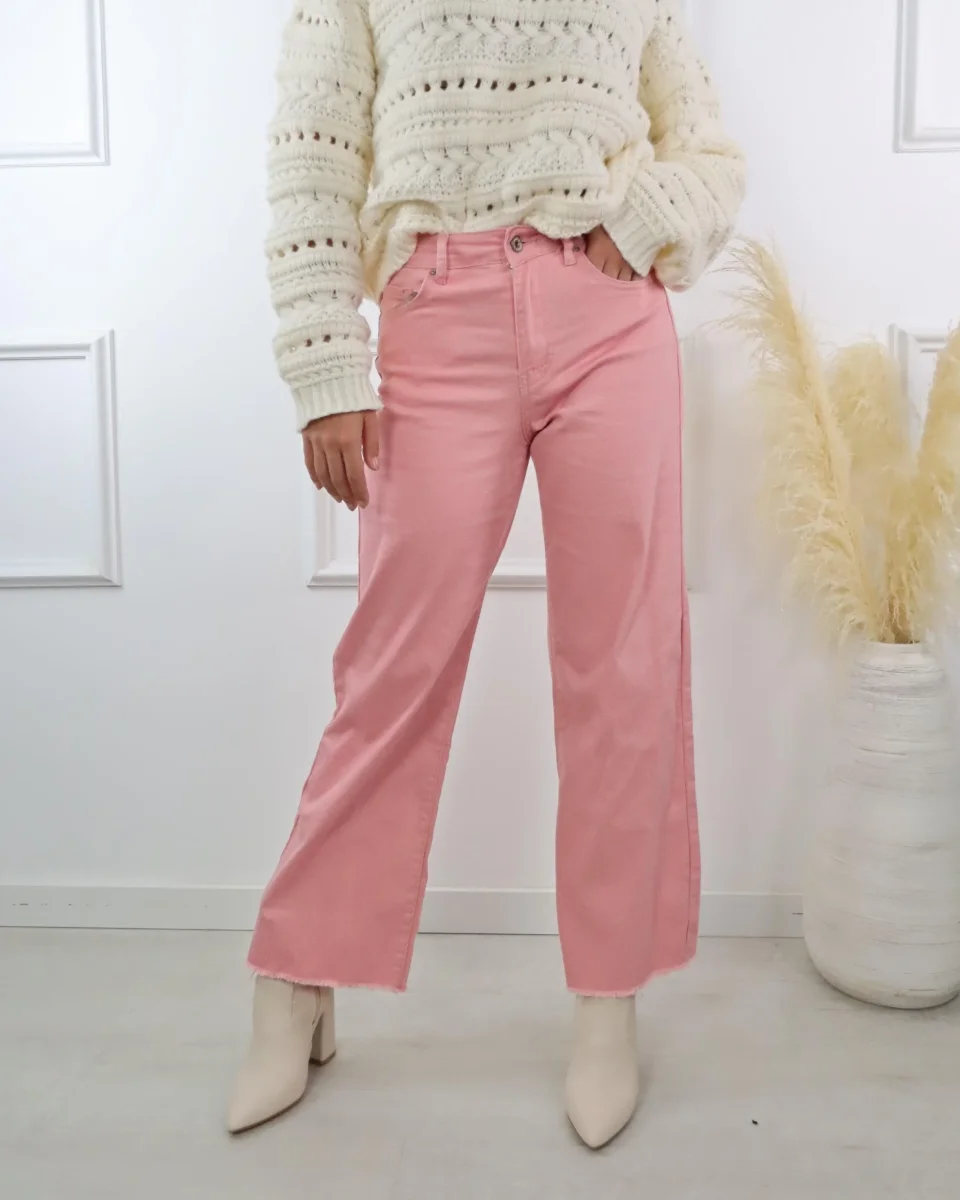 Calça de ganga rosa - Image 4