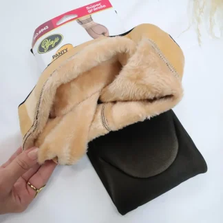 Meia mágica cardada com efeito cor da pele