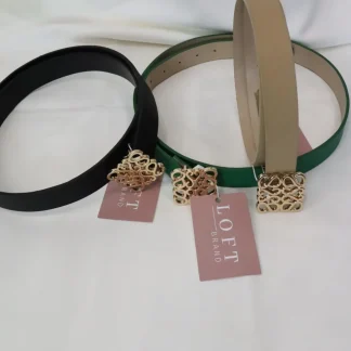 Cinto feminino | Fivela quadrada