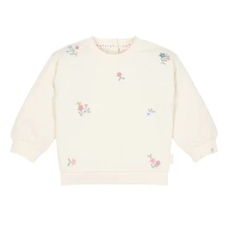 Sweatshirt Flores Bordadas