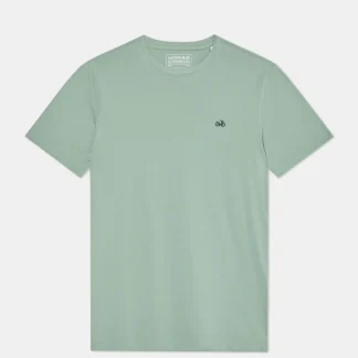 T-Shirt regular fit com logo bordado em algodão BCI