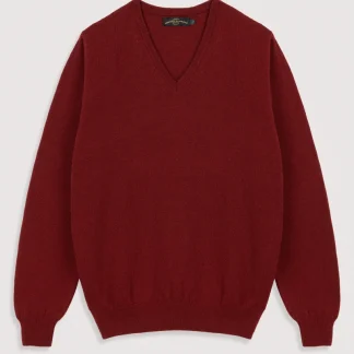 Camisola de Lã Clássica com Decote em V