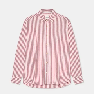 Camisa de algodão e linho