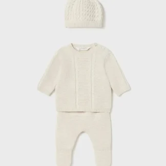 Conjunto de 3 peças em tricot