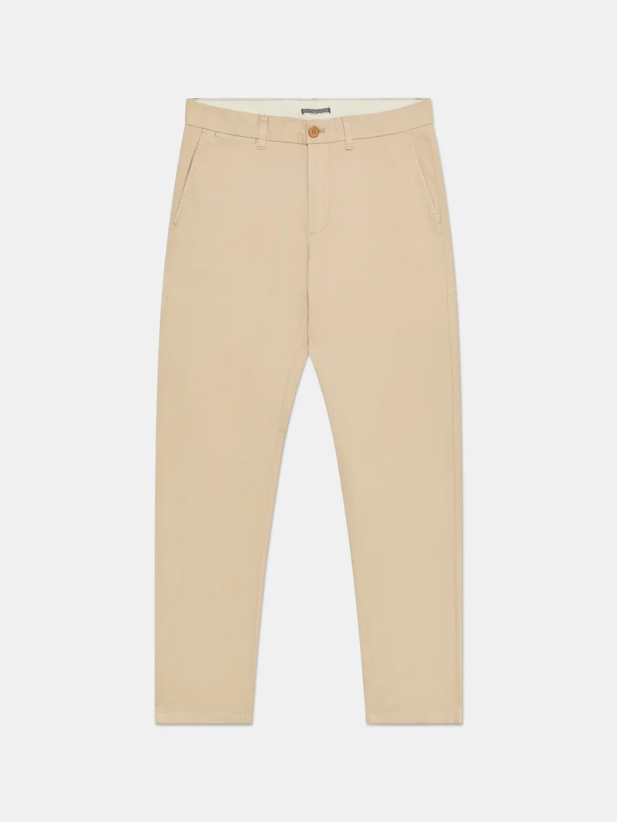 Calças Chino Slim Fit Com Bolso Smart Com Fecho Em Algodão-Elastano
