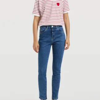 Calças de ganga femininas slim fit