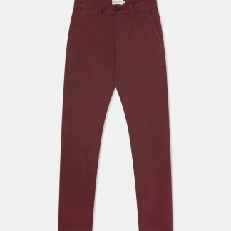 Calças chino slim fit com bolso smart com fecho de correr em tecido de algodão-elastano