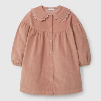 Vestido Bombazine com Bordado na Gola