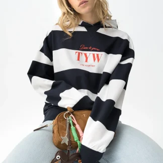 Hoodie oversize listrado