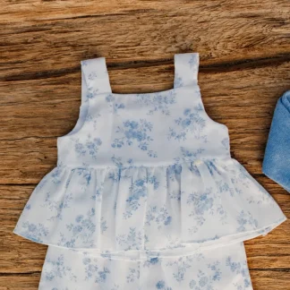 Blusa florida com algodão orgânico